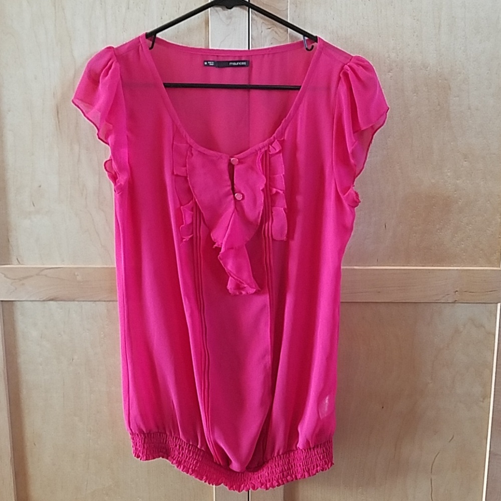 Sheer flowy blouse